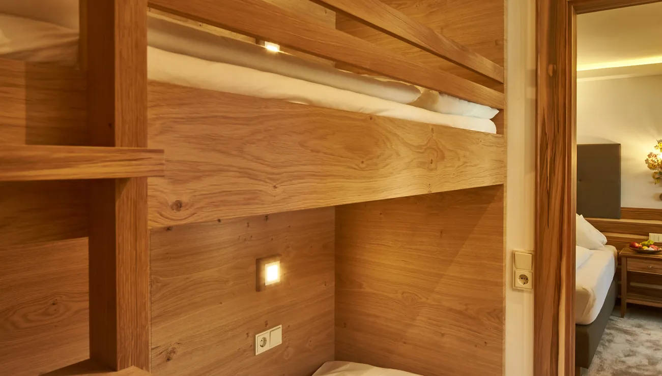Kinderzimmer im Familienappartement “Deluxe” im Hotel das Neuhaus